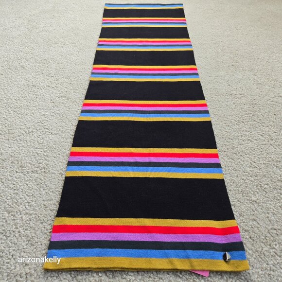 NWT Kate Spade Multi Stripe Wool Blend Scarf - Picture 4 of 12